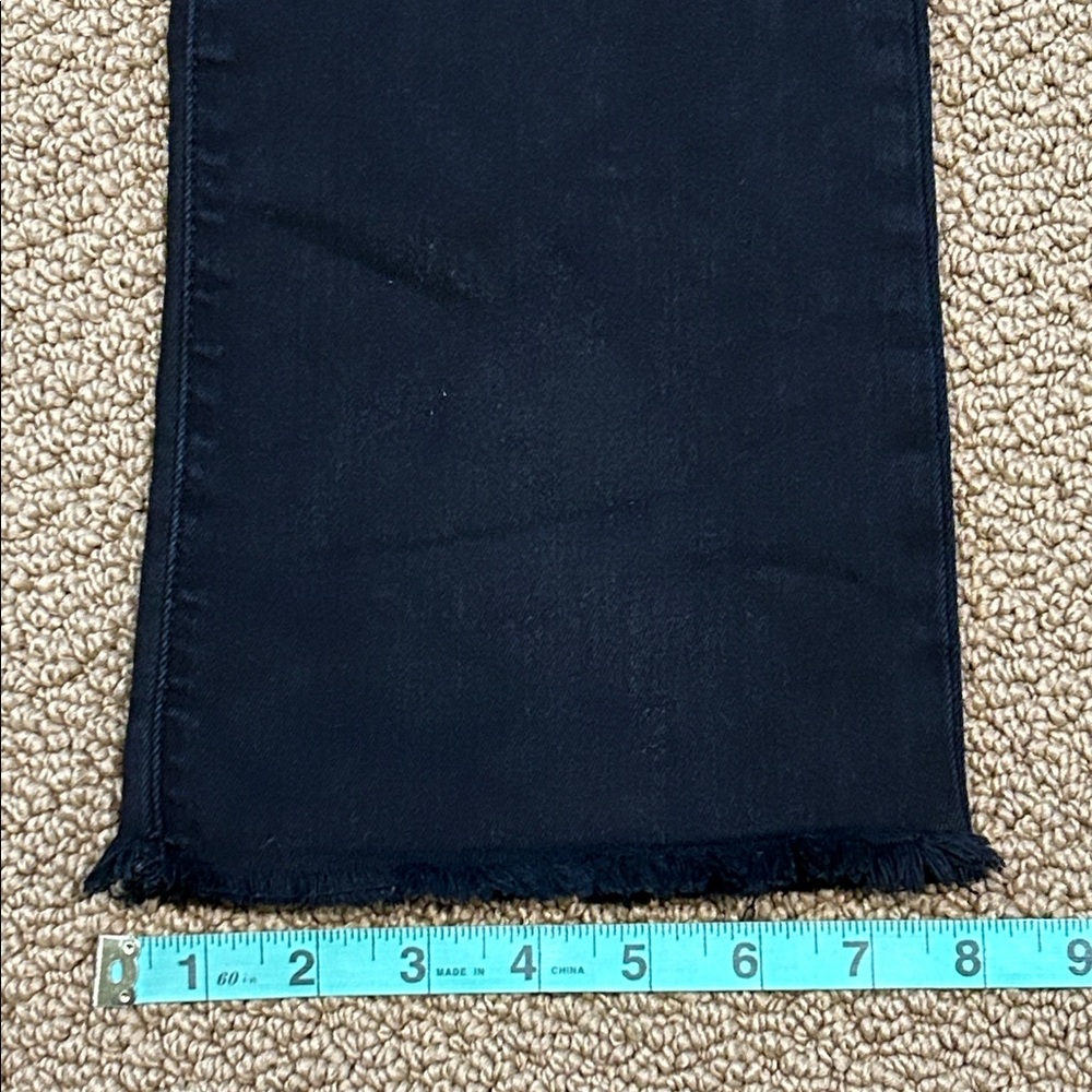 Current Elliott The High Waist Flare Jeans size 28 Black Distressed Frayed Hem - Picture 14 of 15
